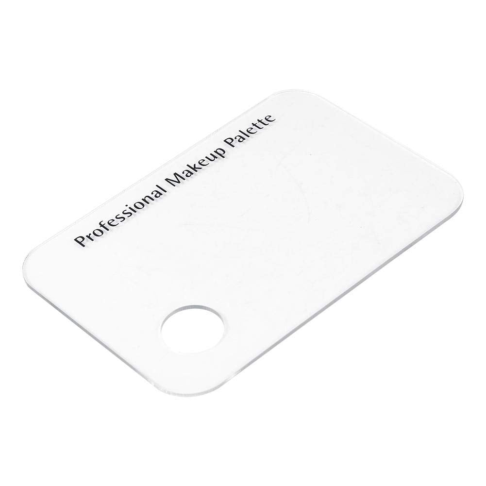 Makeup Palette with Spatula, Rotekt Clear Acrylic Makeup Nail Art Cosmetic Mixing Palette & Stainless Spatula Tool Applicators Set,Nail Holder Display Cosmetic Makeup Palette Tray Accessories