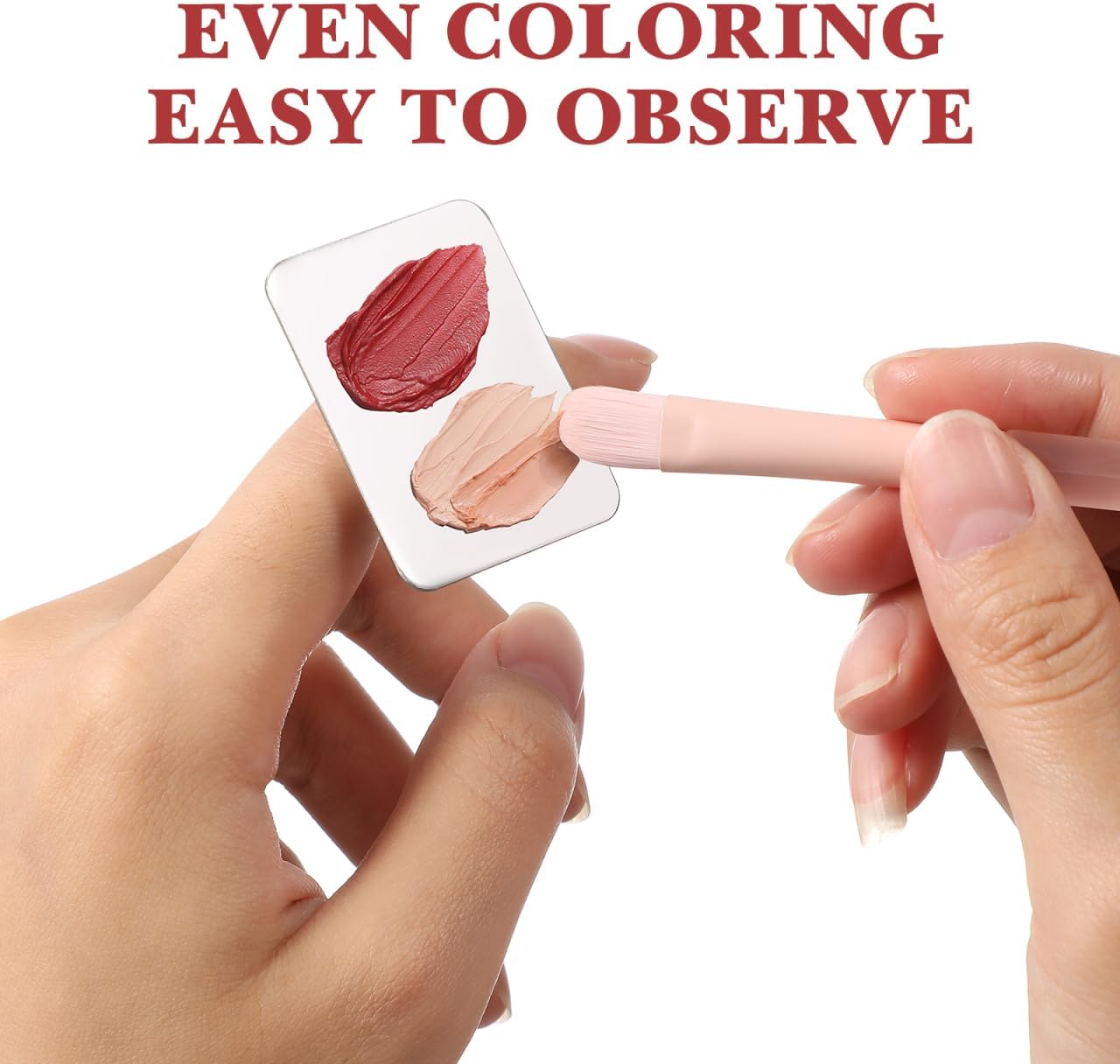 DOITOOL Nail Art Palette 2Pcs Stainless Steel Makeup Mixing Palette Ring DIY Paint Color Mixing Kit Nail Art Polish Holder