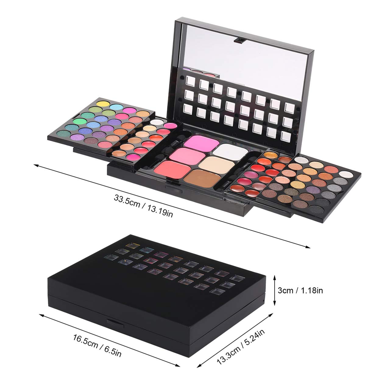 Pro Makeup Gift Set All in One Makeup Kit Cosmetic Contouring Kit 78 Colors Eyeshadow Palette with Face Blush, Lipgloss, Concealer and Eyeshadow Brushes- Ideal Holiday Gift Set#1