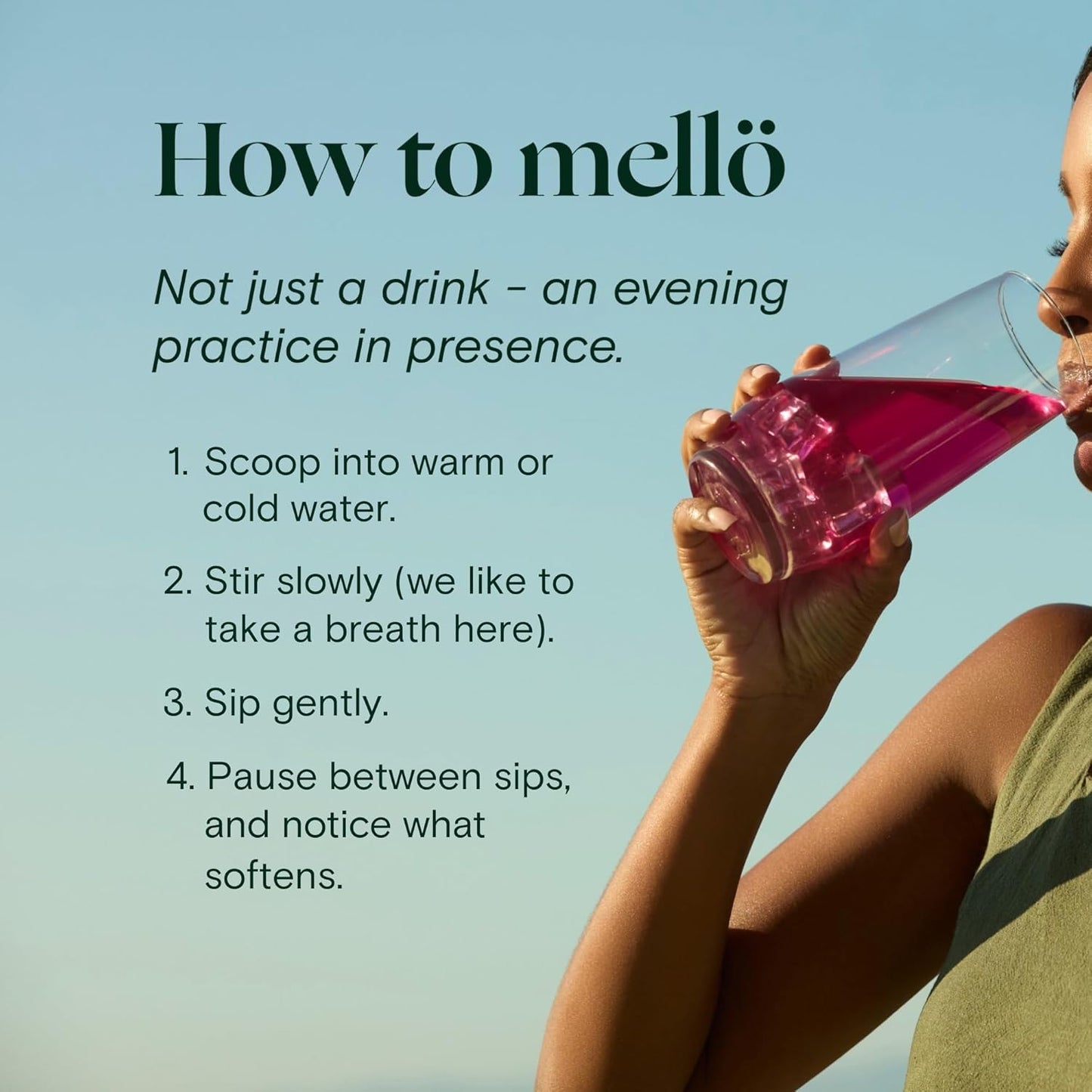 mellö Magnesium Supplement Superblend Powder - Magnesium Glycinate with L-Theanine, GABA, and 70 Trace Minerals - Supports Sleep, Relaxation, Balanced Energy - Unflavored, 30 Servings