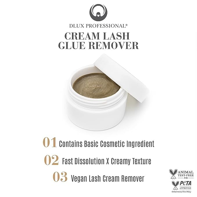 Eyelash Extensions Cream Glue Remover - 15ml, Natural Pigment, Professional Eyelashes Extensions Adhesive Remover Cream Type, Fast Dissolution, Eyelash Extension Supplies, Oatmeal Color