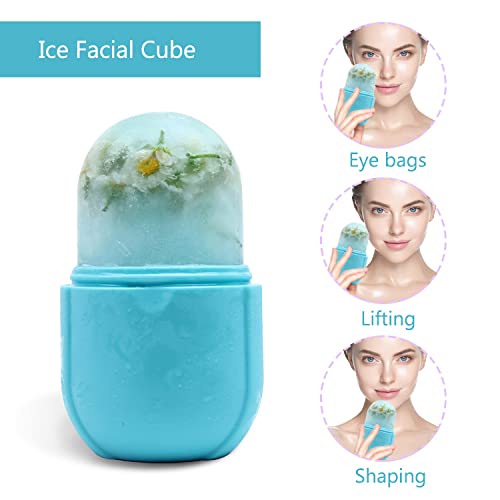 Upgraded Silicone Ice Roller for Face Massage and Skin Care - Facial Beauty Tool for Eyes, Gua Sha and Cooling