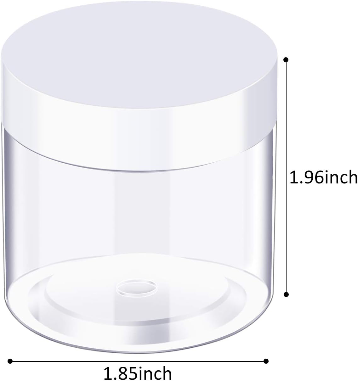 SATINIOR 36 Pieces 3 oz Plastic Jars with Lids Wide Mouth Airtight Reusable Container Acrylic Cosmetic Small Jars for Lotions Ointments Travel Toiletries Creams Make up Storage(Clear)