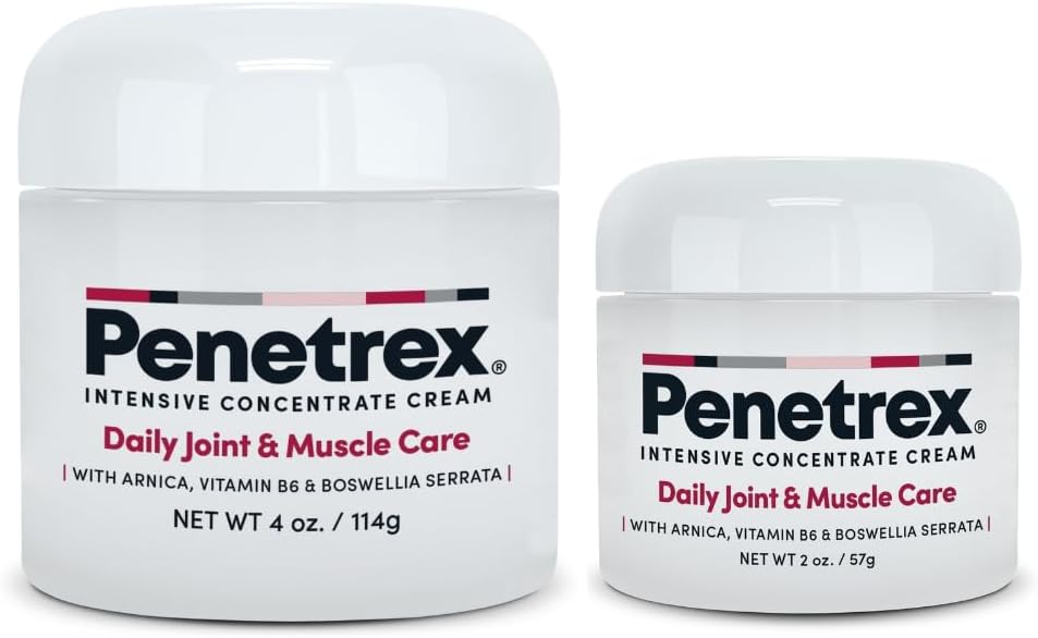 Penetrex Joint & Muscle Therapy Duo - Soothing Relief for Back, Neck, Hands, Feet & Nerves - Rub with Arnica, Vitamin B6 MSM & Boswellia - 2oz, 4oz