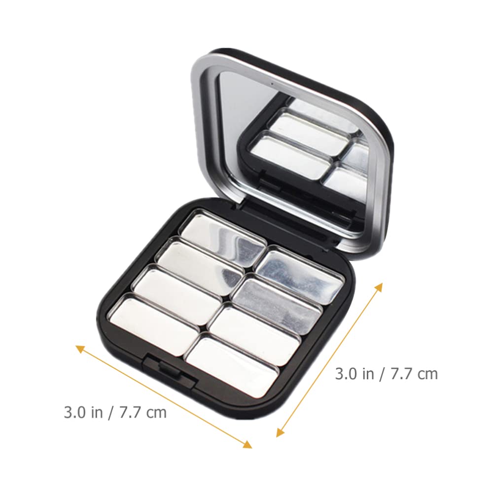 2pcs Empty Magnetic Eyeshadow Palette, Small Makeup Palette Lipstick Compact Containers Cosmetic Sample Storage Cases Magnetic Pallete for Makeup