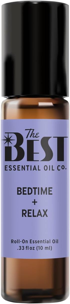 The Best Bedtime + Relax Essential Oil Roll-On Blend- Premium Grade- Pre-Diluted in Coconut Oil- Ready to Use- 10 ml (.33 fl oz)