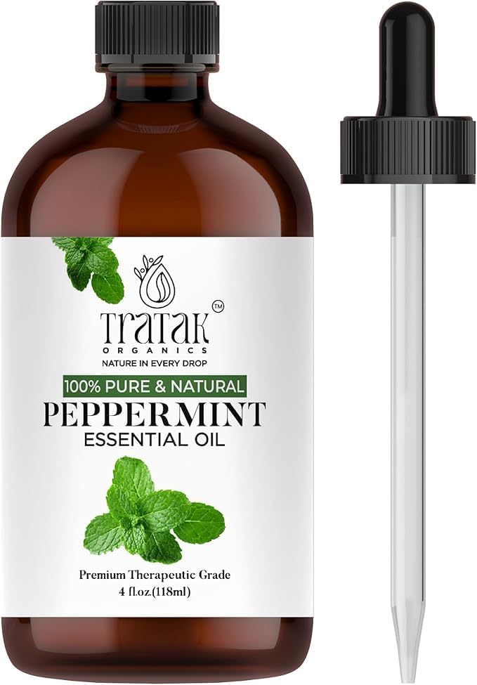 Peppermint Piperita Essential Oil - 100% Pure and Natural Oil - Therapeutic Grade with Premium Glass Dropper - Peppermint Oil for Aromatherapy and Diffusers - 4 Fl oz (Pack of 2)