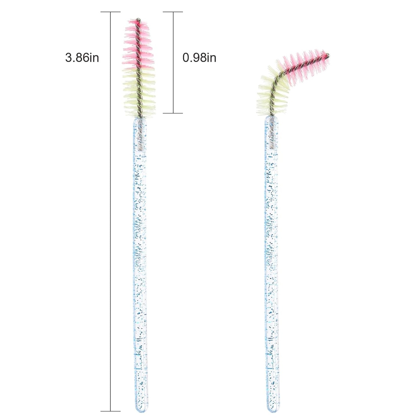 300PCS Disposable Mascara Wands Spoolie Brush Crystal Eyebrow Brushes Eyelash Extension Applicator Makeup Kits