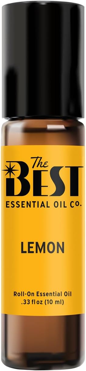The Best Lemon Essential Oil Roll-On- Premium Grade- Pre-Diluted in Coconut Oil- Ready to Use- 10 ml (.33 fl oz)