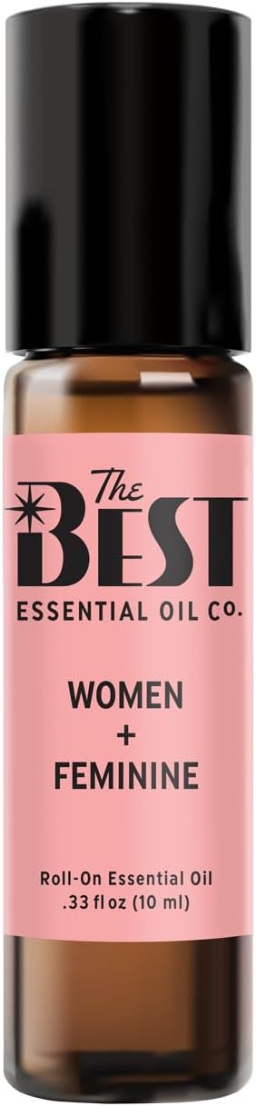The Best Women + Feminine Essential Oil Roll-On Blend- Premium Grade- Pre-Diluted in Coconut Oil- Ready to Use- 10 ml (.33 fl oz)