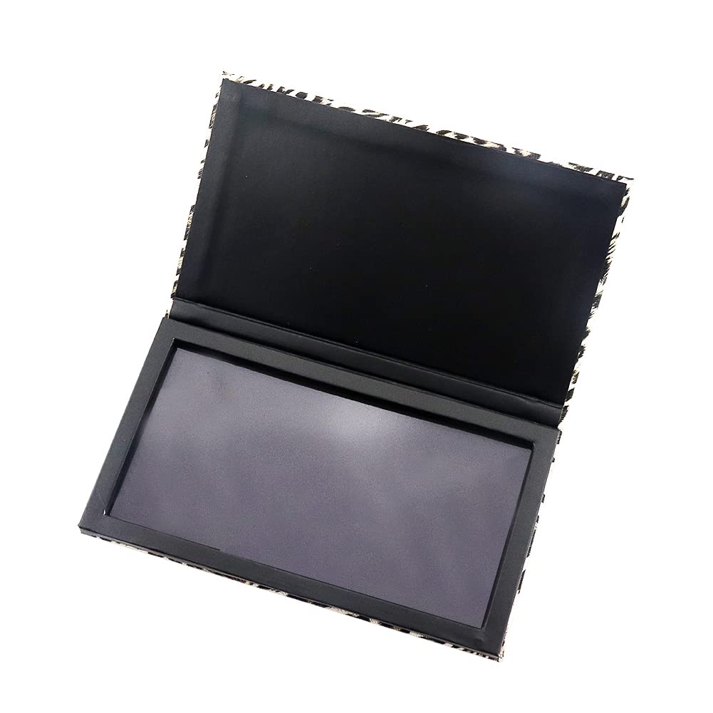 Leopard Empty Makeup Magnetic Palette with Spatula and Metal Stickers 2pcs Palettes Set 18 Colors and 9 Colors Empty Magnetic Makeup Palette (Leopard Grain)