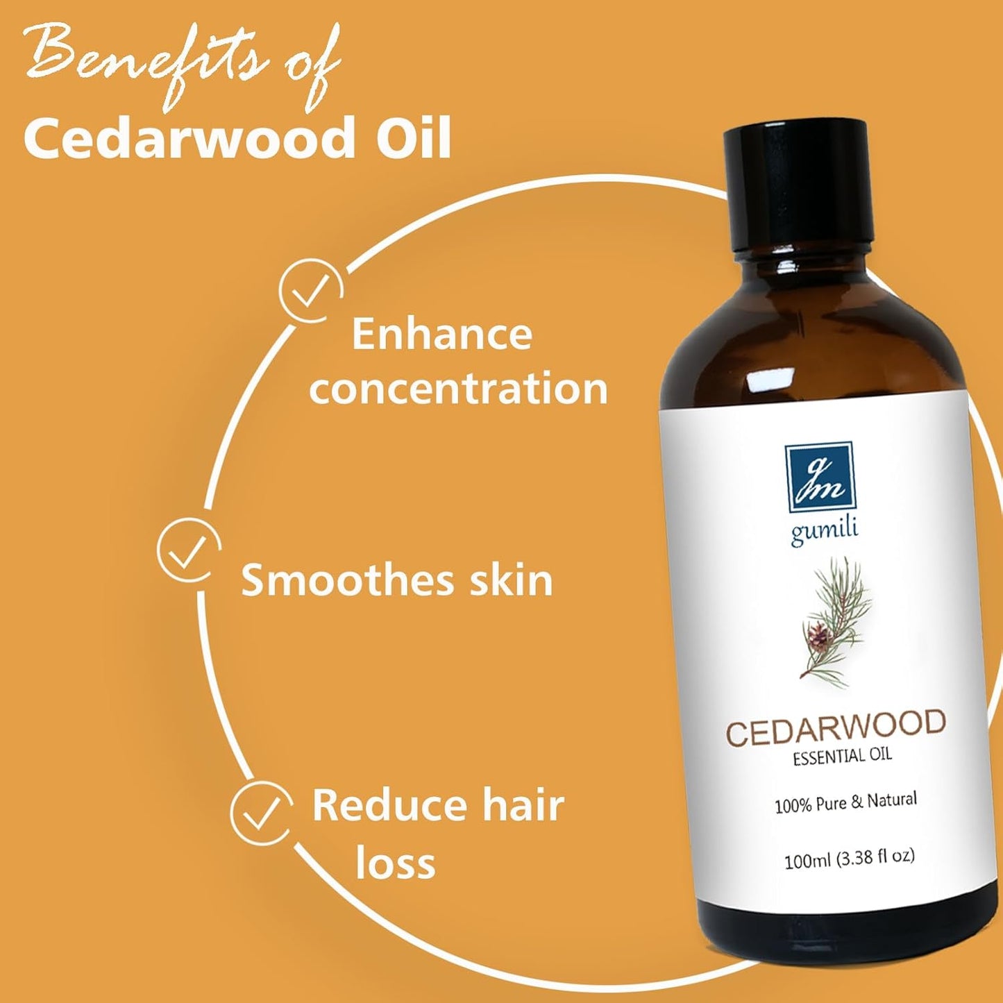 Cedarwood Essential Oil for Diffuser Skin Hair Holiday Home Care