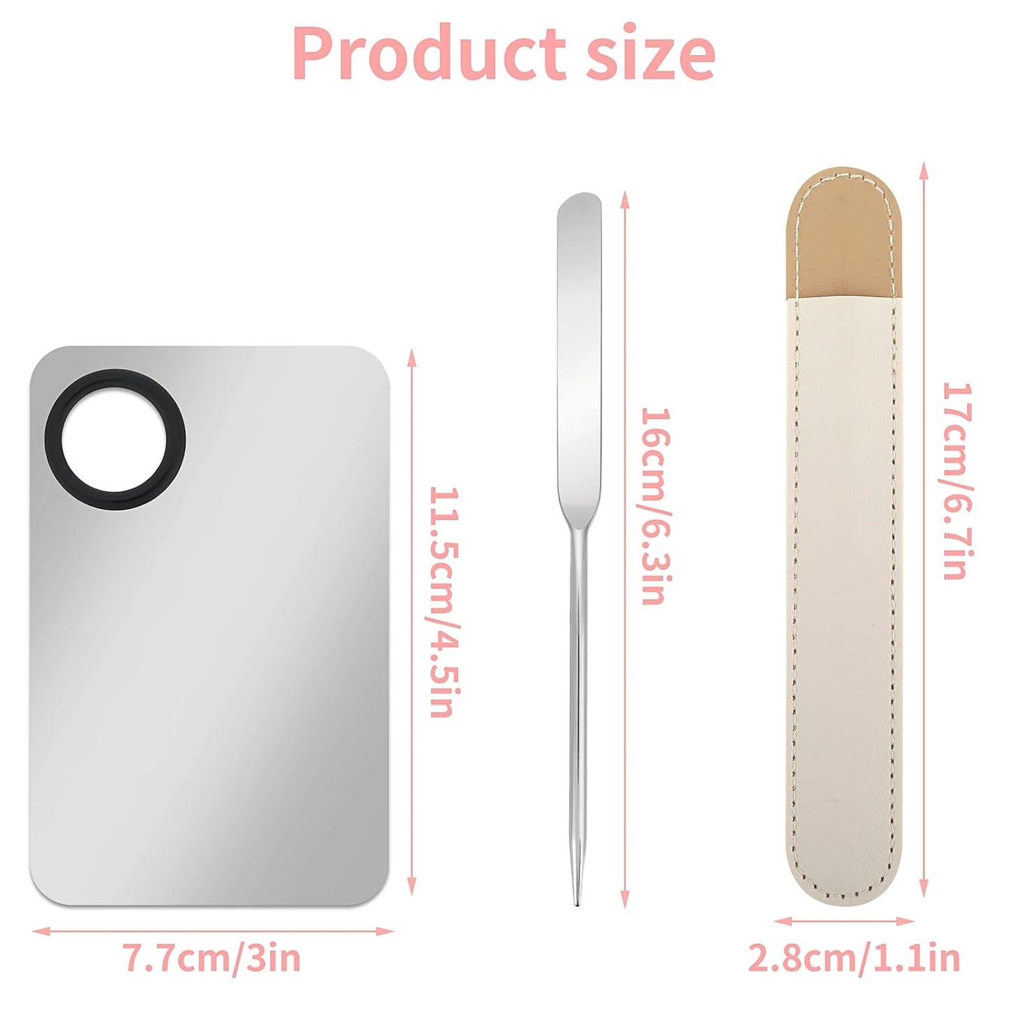 Picasso Spatula Makeup Korean Stainless Steel Makeup Spatula and Palette Set Professional Facial Makeup Tools Foundation Spatula Cosmetic Spatula Tool Makeup Mixing Palettes