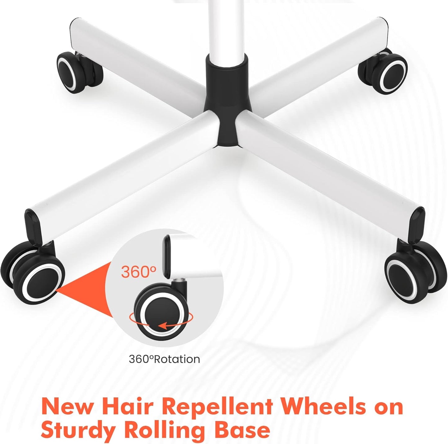 TASALON Professional Facial Steamer on Wheels, Hot Ozone Face Steamer for Facial, Esthetician Steamer for Salon Beauty and Spa, Mist Face Steamer for Facial Deep Cleaning Skin Care Equipment- White