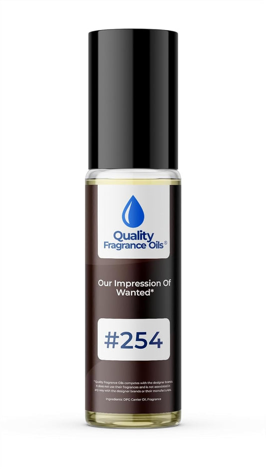 Quality Fragrance Oils' Wanted for Men Impression #254 | Long-Lasting Perfume Oil, Alcohol-Free, Strong Scent, 10ml Roll-On | Affordable Alternative to Designer Fragrances