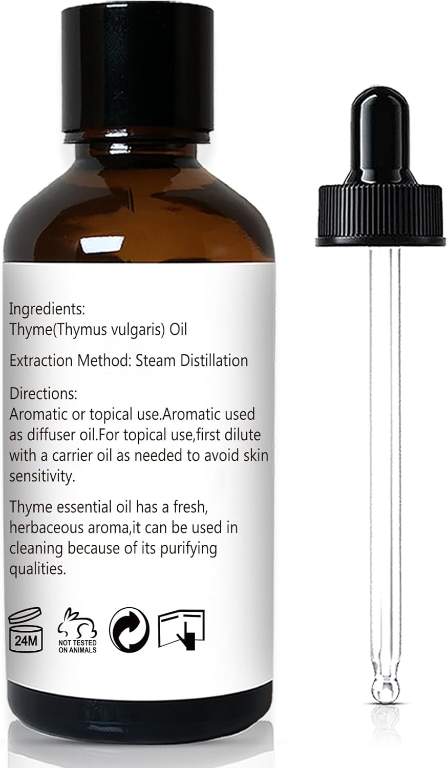 Thyme Essential Oil, 100% Pure Undiluted, 30ml/1 oz