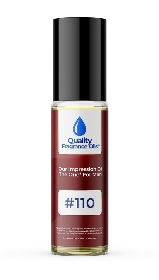 Quality Fragrance Oils' The One for Men Impression #110 | Long-Lasting Perfume Oil, Alcohol-Free, Strong Scent, 10ml Roll-On | Affordable Alternative to Designer Fragrances