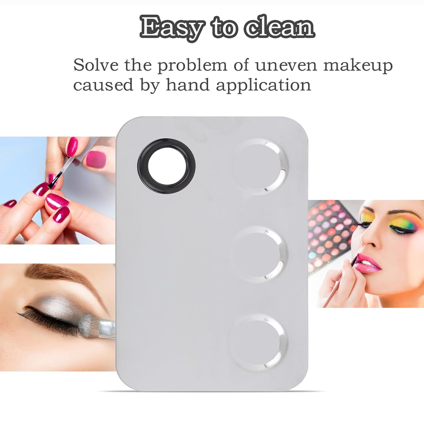 Makeup Palette, Professional Makeup Palette Cosmetic Mixer Cosmetic Palette Makeup Coloring Tools Makeup Tool With Spatula Suitable for Mixing Cosmetic Colors