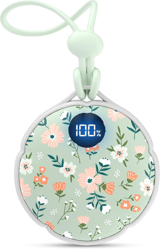 FrSara Hand Warmers Rechargeable, Hangable Electric Hand Warmer w/ 4000mAh Last 10 Hours, 3-Level Heat w/Strip, Light & Display, Gift for Outdoors Camping Hiking Skiing Raynauds & Christmas