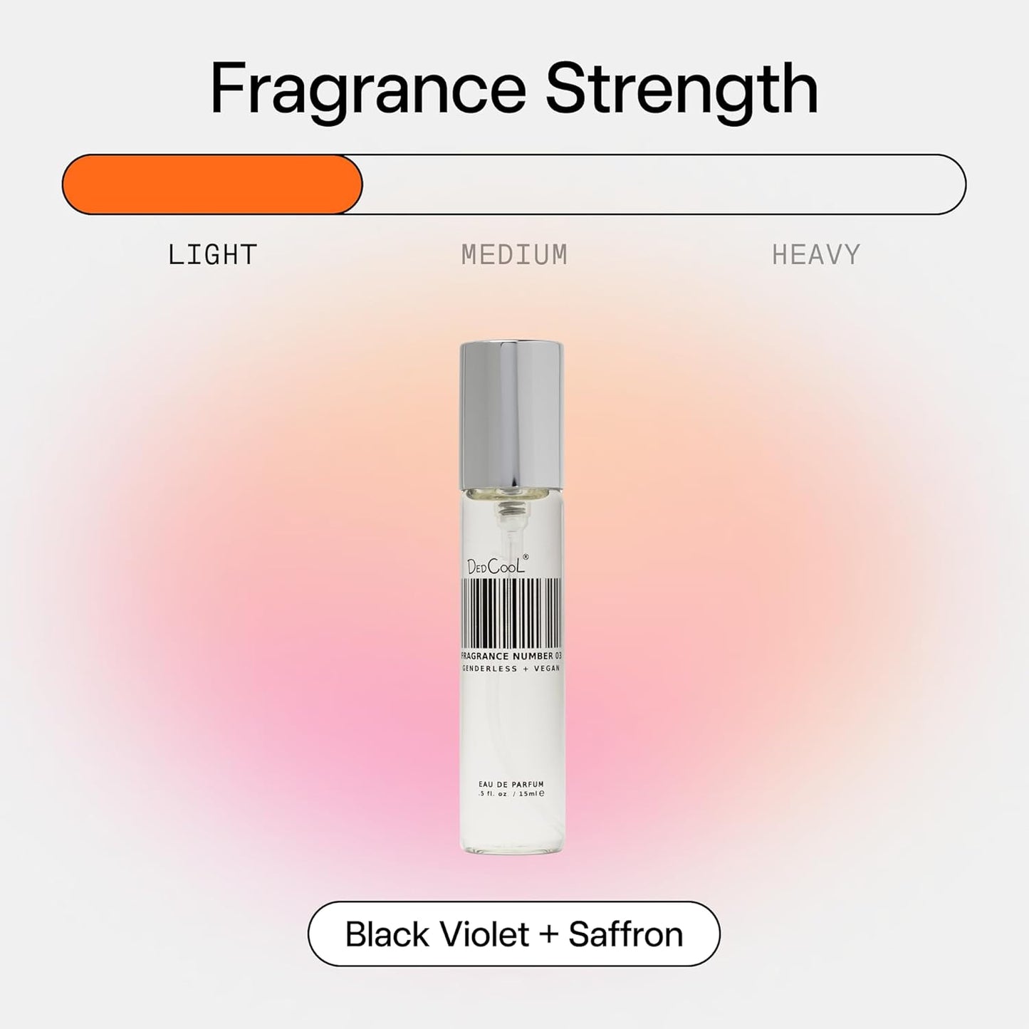 DedCool Eau de Parfum (03 Blonde - 0.5 fl oz) With Notes of Black Violet, Saffron, Perfume for Men and Women, Luxury Fragrance, Long Lasting, with Essential Oils, Non-Toxic, Vegan, Fragrance For All