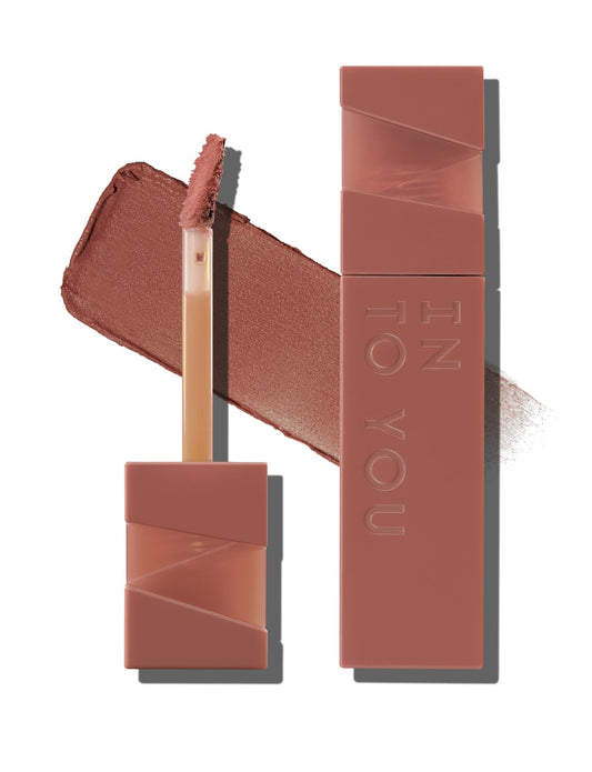 INTO YOU Matte Velvet Lip Stain Long Lasting Waterproof Lip Gloss Makeup Moisturizing Lipstick for Women(L-Nu01)