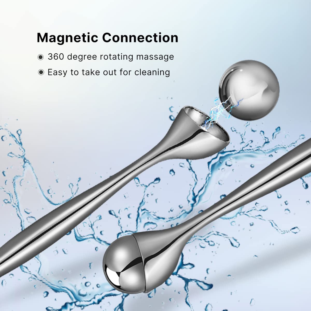 Eye Roller, Facial Ice Roller Massager - Reduces Puffiness, Dark Circles, Cooling Therapy for Tired Eyes (With Applicator)