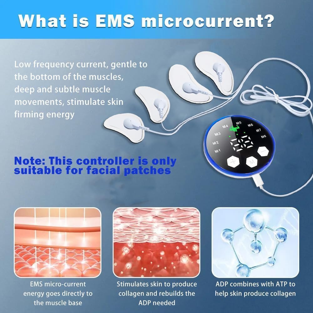 2 Face/Face Evolution, Stimulator, Transcutaneous Electrical, Aesthetic PurposesS, EMS Buttocks Toner, Face Muscle Stimulator, Neck Massager Home Workout Equipment