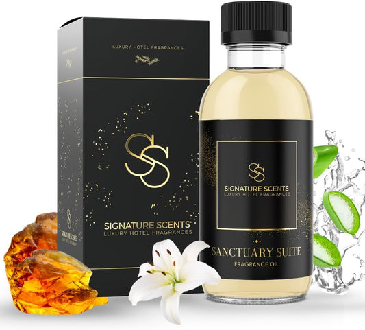 Luxury Hotel Fragrances - Hotel Fragrance Oil - Diffuser Oil Blends for Aromatherapy (Sanctuary Suite) 4.05 Fl Oz (120ml)