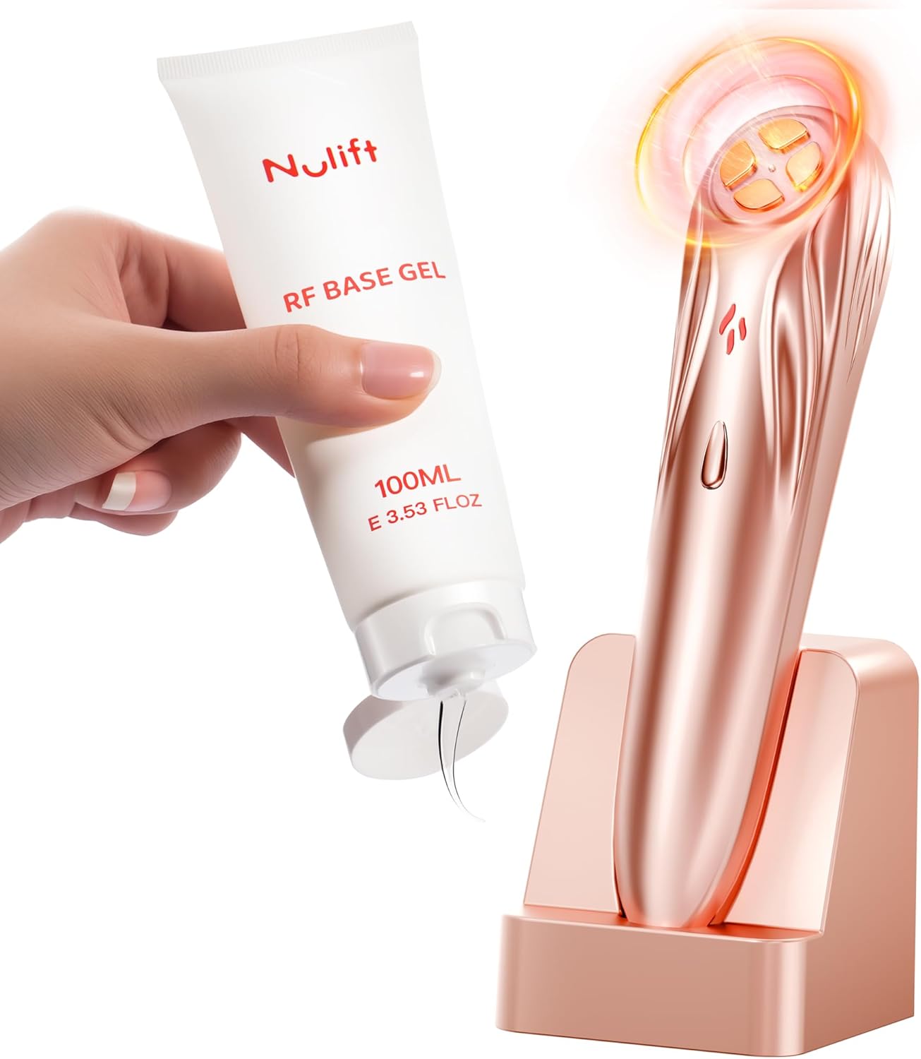 Radio Frequency Skin Tightening Device, Professional Wireless Home RF Face Machine for Anti-Aging, Wrinkle Reduction, Lifting, Firming with 3 Levels