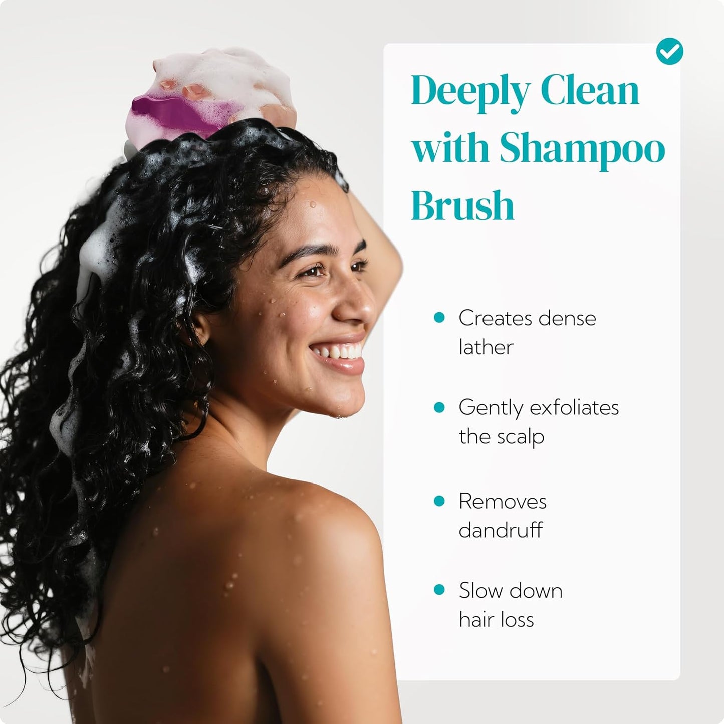 HEETA Hair Scalp Massager Shampoo Brush 2 Pack, Soft Silicone Bristles to Remove Dandruff, Waterproof Hair Scrubber for Both Wet Dry Hair, Suitable for Men & Women (Green & Purple)