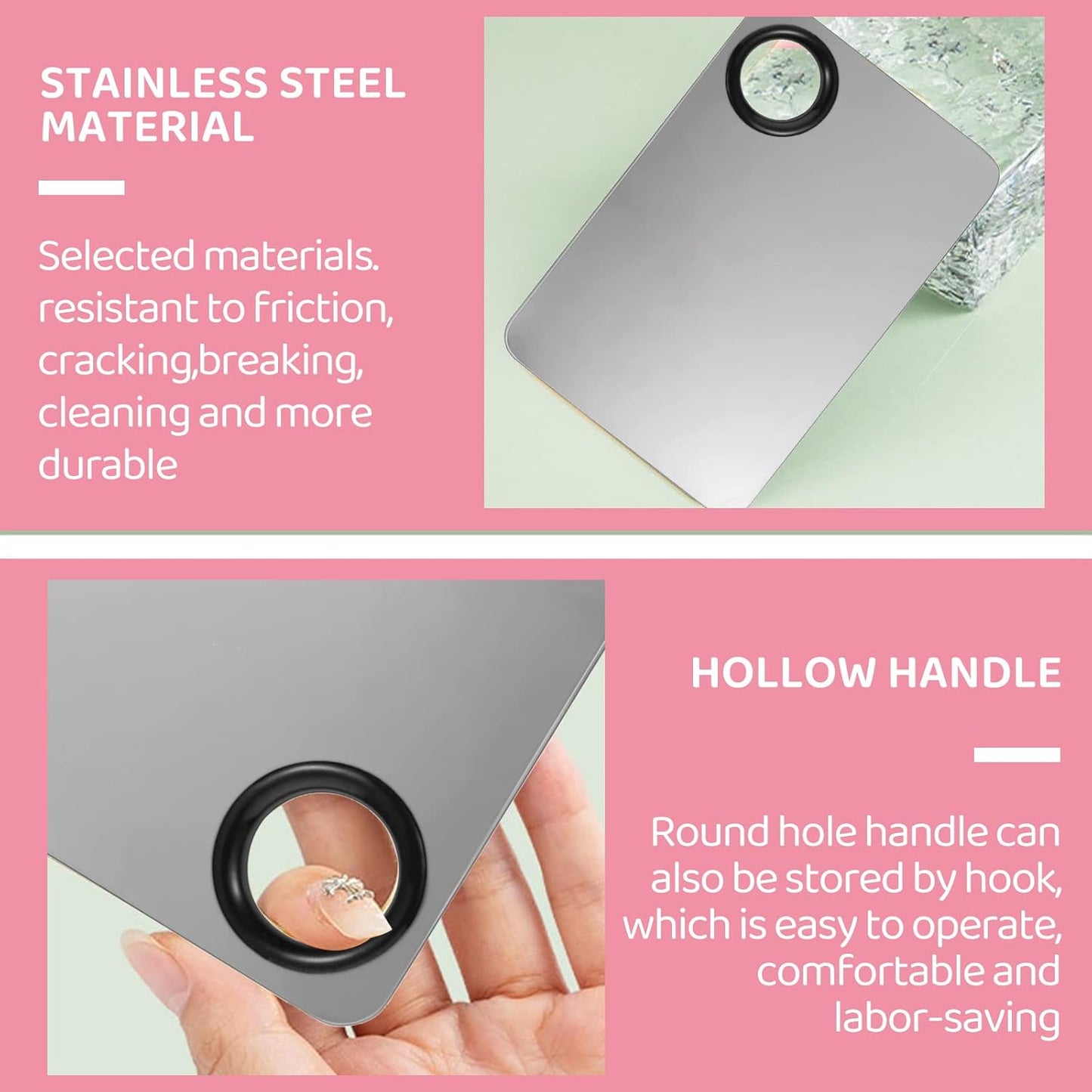 Makeup Mixing Palette, KissDate Korean Spatula Makeup Palette with Foundation Spatula, Stocking Stuffers Christmas Gifts for Women Stainless Steel Picasso Makeup Spatula Mixing Tray Makeup Mixer