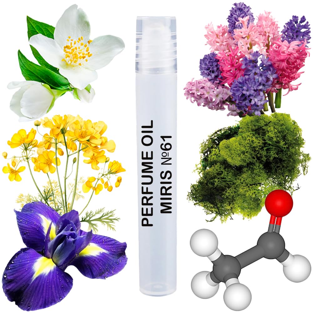 MIRIS Perfume Oil No. 61, Inspired by Fidji, Long-Lasting Women Roll-On, Rollerball 0.34 Fl Oz / 10 ml