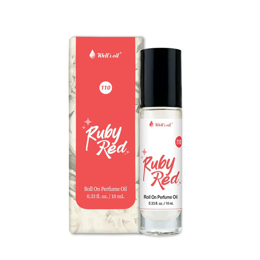 Well's Oil Well's Perfume Oil Roll-On (Ruby Red Type) | Clean, Rich, Pure Scent | Alcohol-Free | Oil Based | Long Lasting | Concentrated Roll-on Perfumes for Women and Men | 10 ml / 0.33 fl Oz