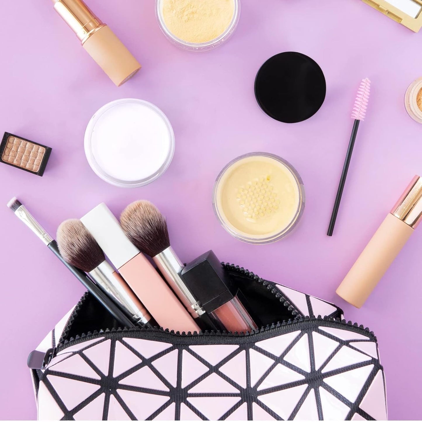 50 Pack 2 OZ Plastic Jars Round Clear Cosmetic Container Jar with Lids, Eternal Moment Plastic Slime Jars for Lotion, Cream, Ointments, Makeup, Eye shadow, Rhinestone, Samples, Pot, Travel Storage