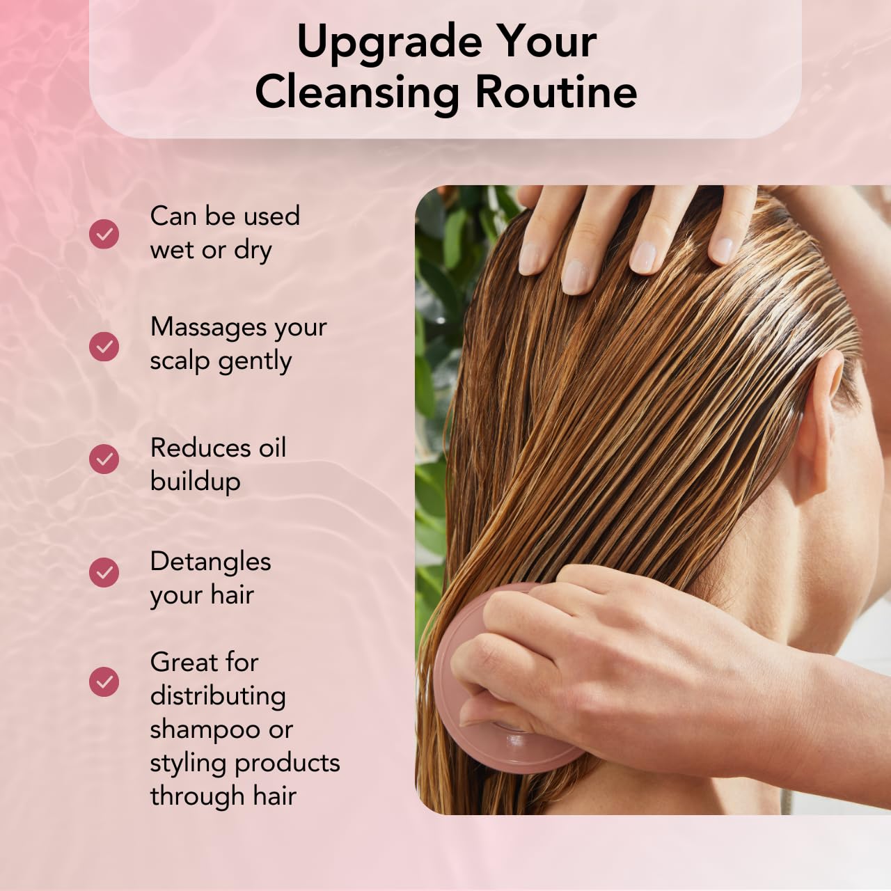 Kitsch Scalp Massager for Hair Care - Scalp Scrubber, Shampoo Brush & Exfoliator for All Hair Types - Relaxing & Exfoliating - Terracotta