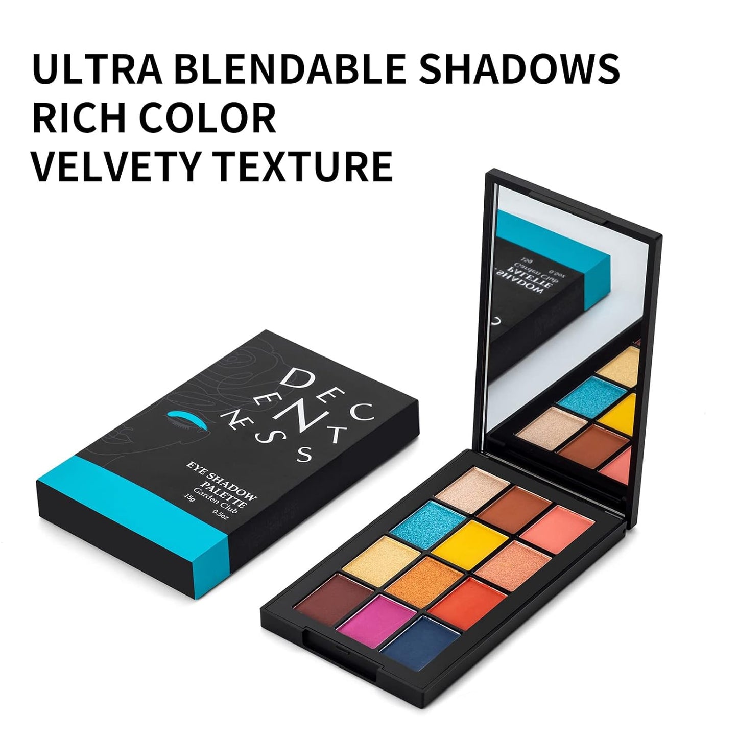 12 Colors Eyeshadow Palette Makeup Shades Nude Matte Shimmer Glitter Pigment, Pro Long Lasting&Waterproof Highlighting Makeup Palette,Ideal Gift(Garden Club)