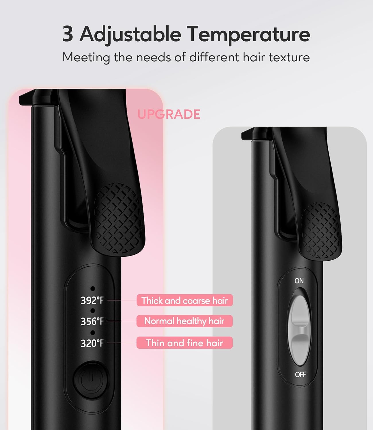 1/2 Inch Ceramic Mini Hair Curler with 3 Adjustable Temp, Dual Voltage, Travel Curling Iron for Short Hair, Infused with Keratin & Argan Oil, Storage Bag