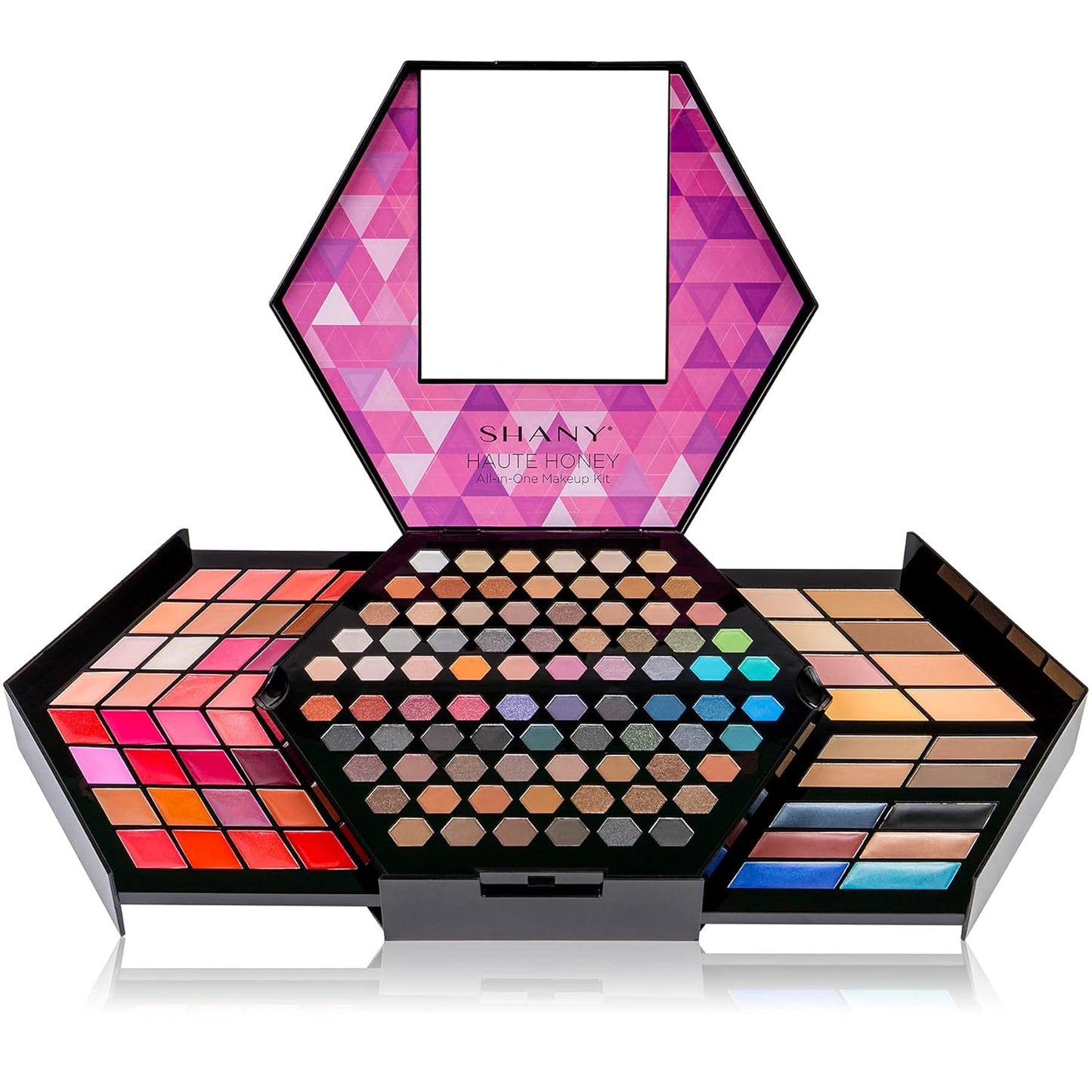 SHANY Haute Honey Makeup Set - All-in-One Makeup Kit with 80 Eyeshadows, 32 Lip Colors, 6 Gel Eyeliners, 4 Face Powders, 4 Blushes, and 4 Eyebrow Powders
