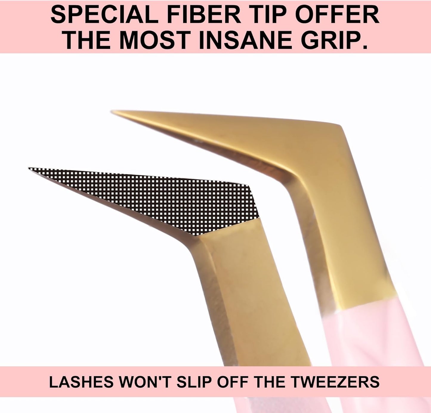Fiber Tip Lash Tweezers For Eyelash Extension 4 Pcs Tweezers Professional Artist Tech Work Kit Tools,Best Volume Eyelash Lashes Extensions Precision Supplies Volume Boot 90 45 Degree(Pink)