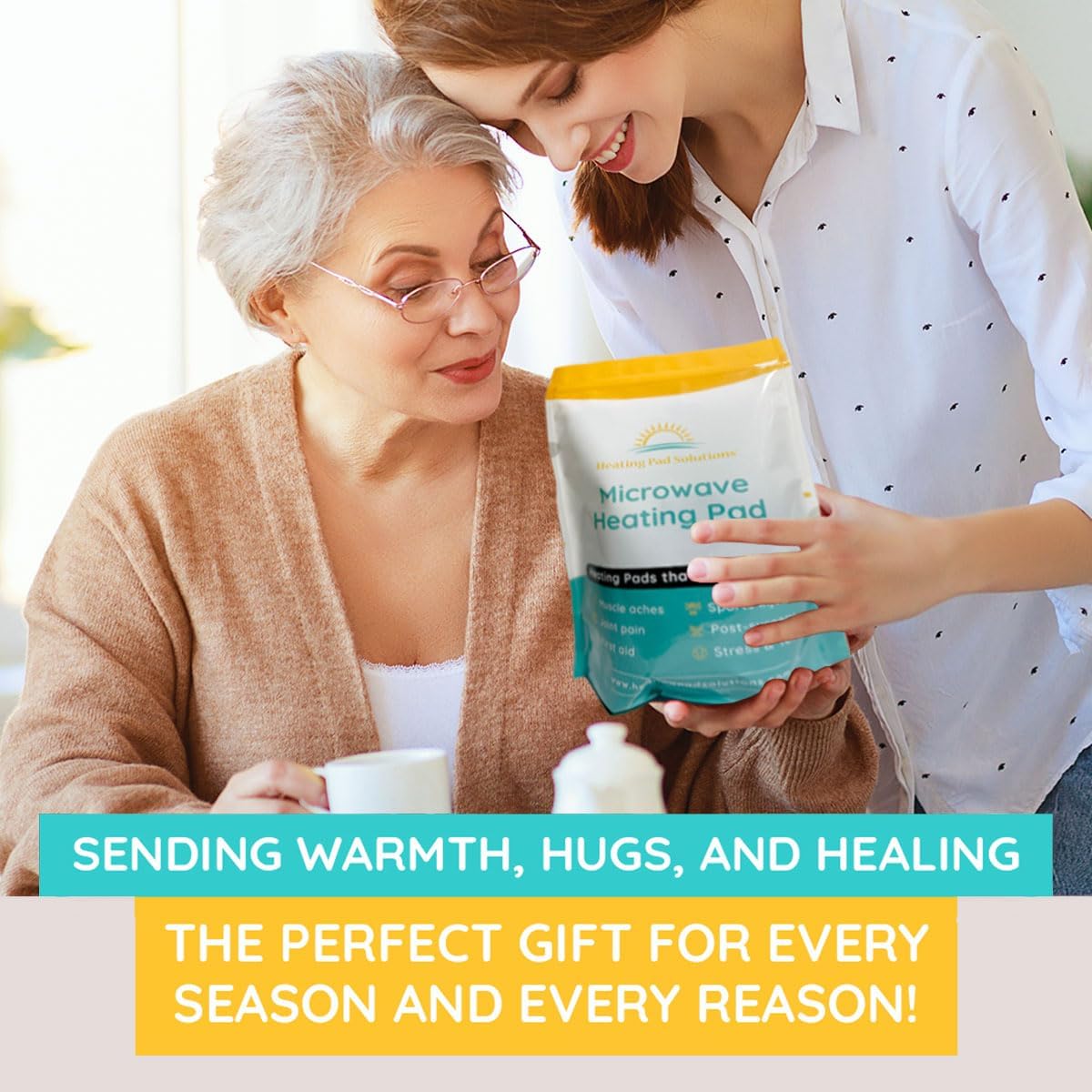 Microwavable Heating Pads for Neck Pain Relief, Back Pain, Shoulder Pain Relief - Microwave Heating Pad for Cramps and Muscle Relief, Hands- Free Heat Pack for Tense Muscle - 3 Packs