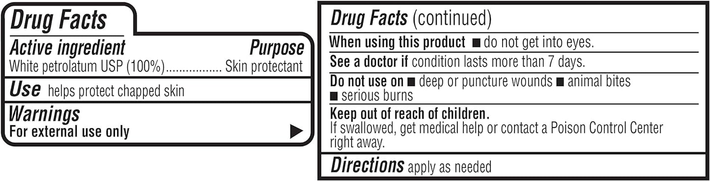 Amazon Basics Petroleum Jelly White Petrolatum Skin Protectant, Unscented, 7.5 oz, 4-Pack, (Previously Solimo)