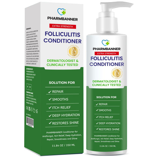 Folliculitis Itch Relief Conditioner: Tea Tree Oil & Moroccan Argan Oil - Deep Hydration & Repair - Nourishes, Smooths, Restores Shine - Safe for Dry or Damaged Hair-11.84 oz