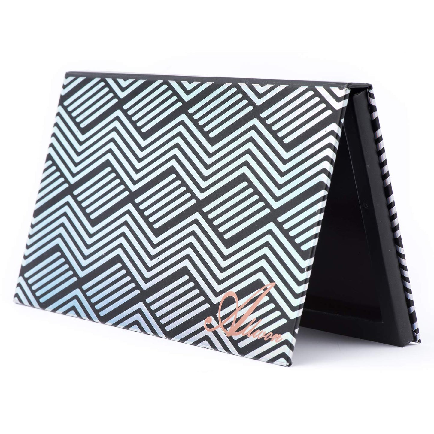 Magnetic Palette Black Empty Makeup Palette with Mirror and 20Pcs Adhesive Empty Palette Metal Stickers for Eyeshadow Lipstick Blush Powder