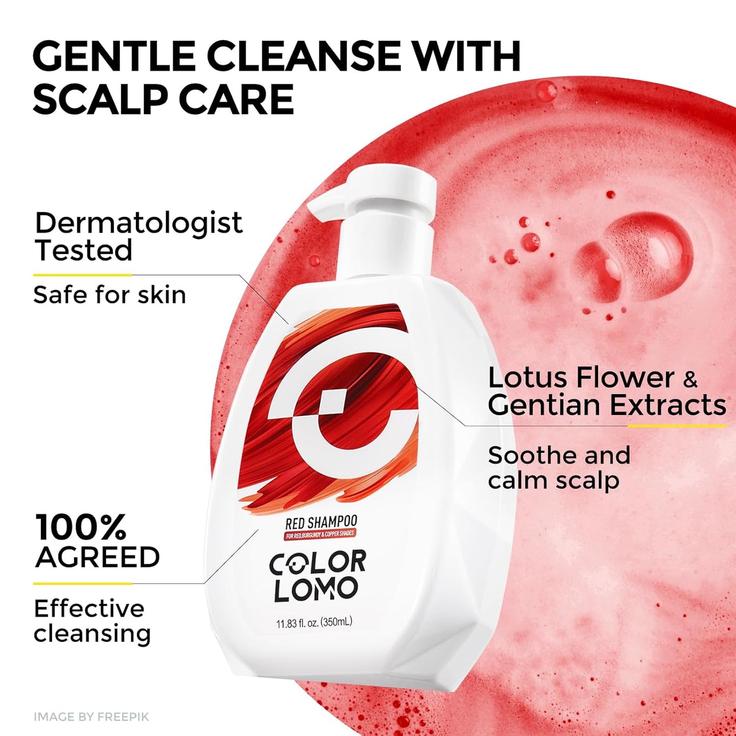 Ultra Color Safe Shampoo | Help Prevent Fading & Provide Subtle Color Replenishment | Prolong Color Vibrancy and Enhance Shine | Vegan & Cruelty-Free Formula | For Red Color Treated Hair