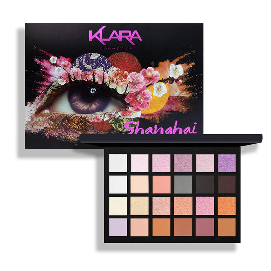 24 Eyeshadow Palette - Festive Vibrant Shimmer Matte Warm Neutral Sparkling Eye shadow Palette (Shanghai)