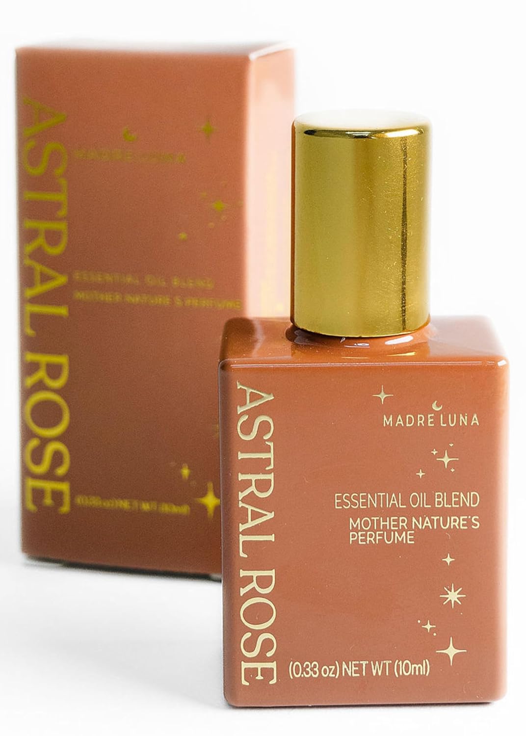 MADRE LUNA ASTRAL ROSE - Natural Roll On Perfume Oil for Women - Blended With Distilled & Essential Oils - Long-Lasting & Alcohol-Free Fragrance - 10 ML