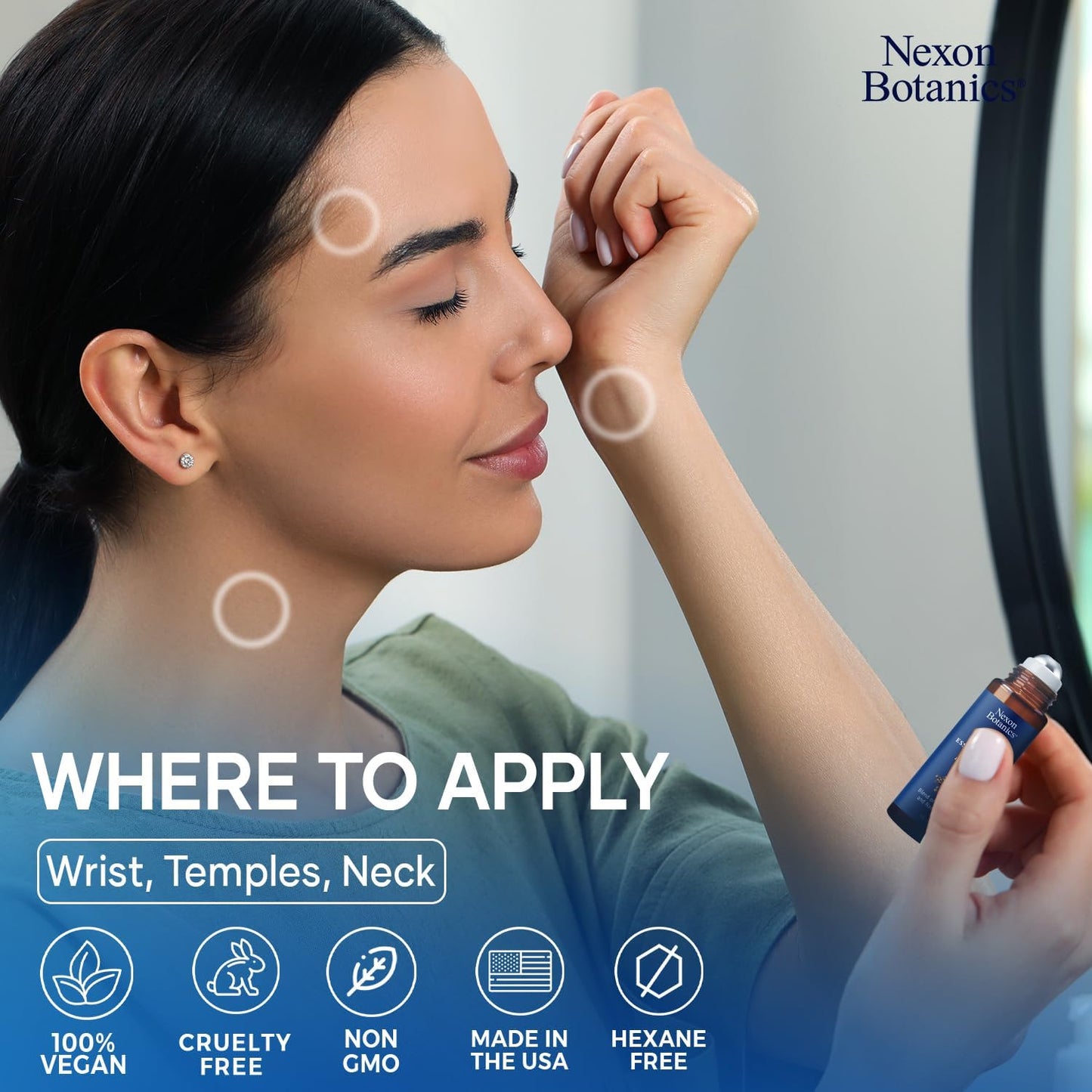 Clove Essential Oil Roll On 10 ml - Pre-Diluted Roller for Skin, Teeth & Aromatherapy - Ready to Use - Made from Pure Natural Oils - Nexon Botanics