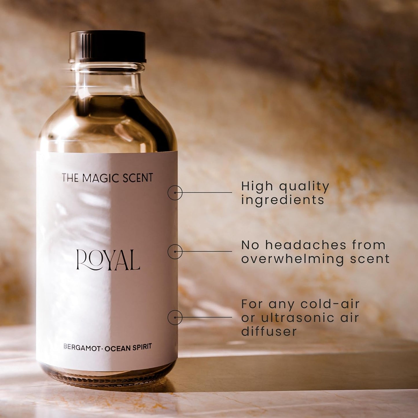 Royal Hotel Diffuser Oil - Cold-Air & Ultrasonic Scented Oils for Diffuser Inspired by The Ritz Hotel, London - Essential Oils for Diffusers Aromatherapy - 8.5 fl oz, 250 mL