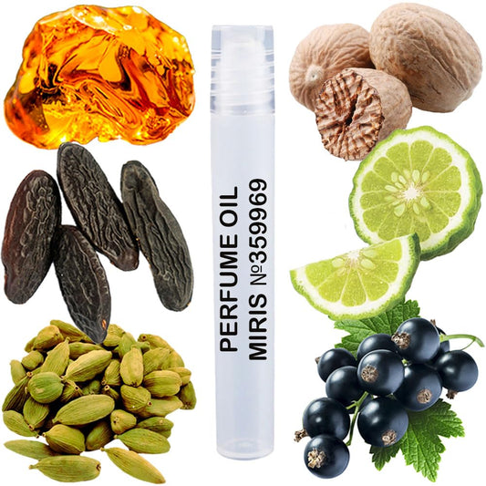 MIRIS Perfume Oil No. 359969, Inspired by Seduction in Black, Long-Lasting Men Roll-On, Rollerball 0.34 Fl Oz / 10 ml