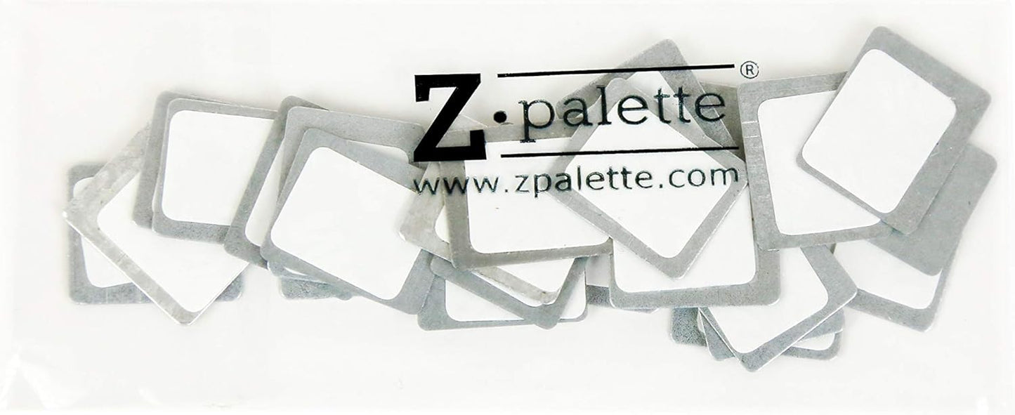 Square Metal Stickers 26mm 30-Pack for Non-Magnetized Makeup Pans
